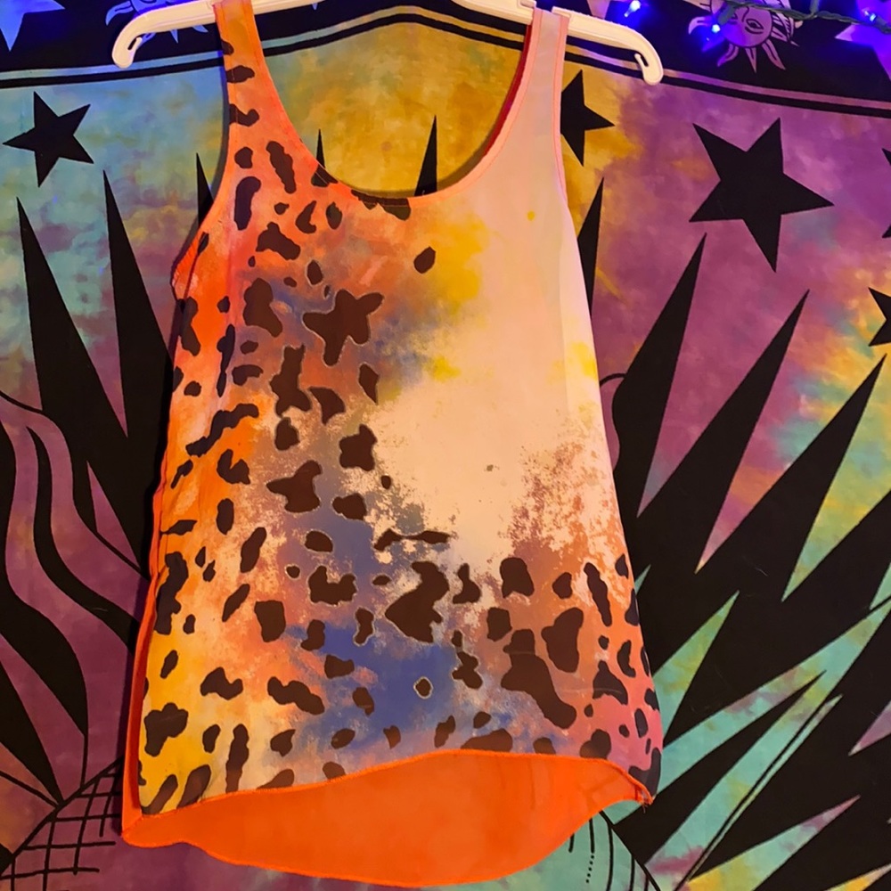 Deb multicolor cheetah print tank top